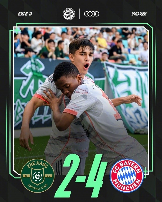 热身赛-拜仁世界队4-2战胜浙江U21队